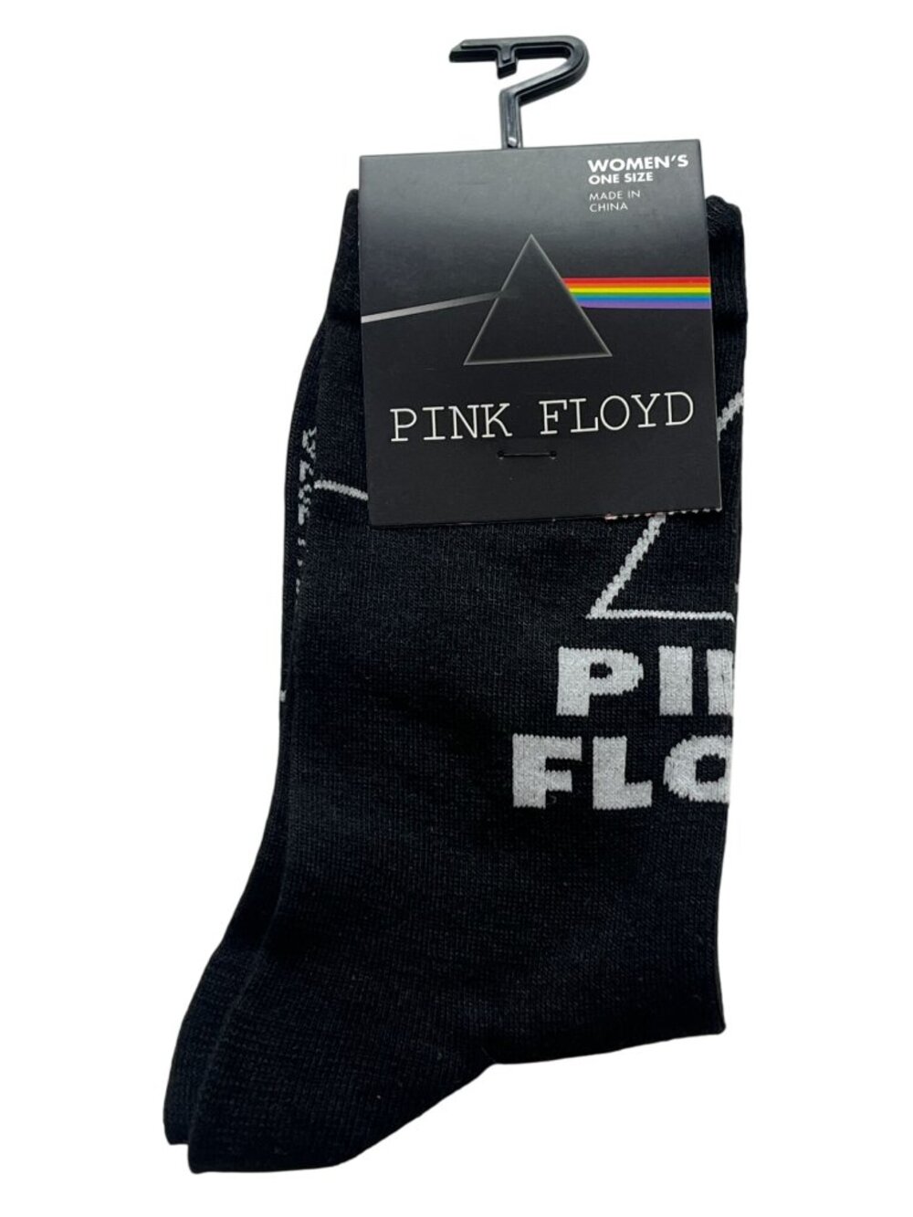 Pink Floyd Women’s Crew Socks Black Graphic Band Print Music Gift NWT